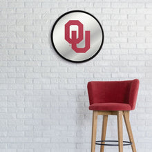 Load image into Gallery viewer, Oklahoma Sooners: Modern Disc Mirrored Wall Sign - The Fan-Brand