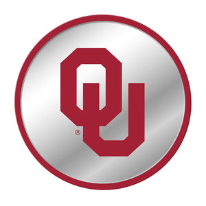 Oklahoma Sooners: Modern Disc Mirrored Wall Sign - The Fan-Brand