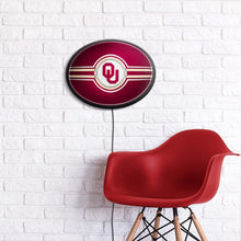Load image into Gallery viewer, Oklahoma Sooners: Oval Slimline Lighted Wall Sign - The Fan-Brand