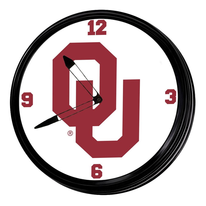 Oklahoma Sooners: Retro Lighted Wall Clock - The Fan-Brand