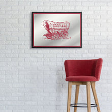 Load image into Gallery viewer, Oklahoma Sooners: Wagon - Framed Mirrored Wall Sign - The Fan-Brand