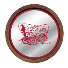 Load image into Gallery viewer, Oklahoma Sooners: Wagon - Mirrored Barrel Top Mirrored Wall Sign - The Fan-Brand