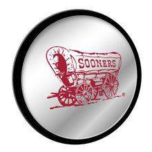 Load image into Gallery viewer, Oklahoma Sooners: Wagon - Modern Disc Mirrored Wall Sign - The Fan-Brand