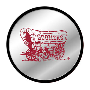 Oklahoma Sooners: Wagon - Modern Disc Mirrored Wall Sign - The Fan-Brand