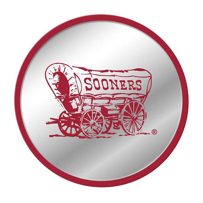 Oklahoma Sooners: Wagon - Modern Disc Mirrored Wall Sign - The Fan-Brand