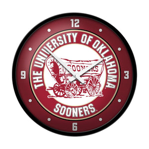 Oklahoma Sooners: Wagon - Modern Disc Wall Clock - The Fan-Brand