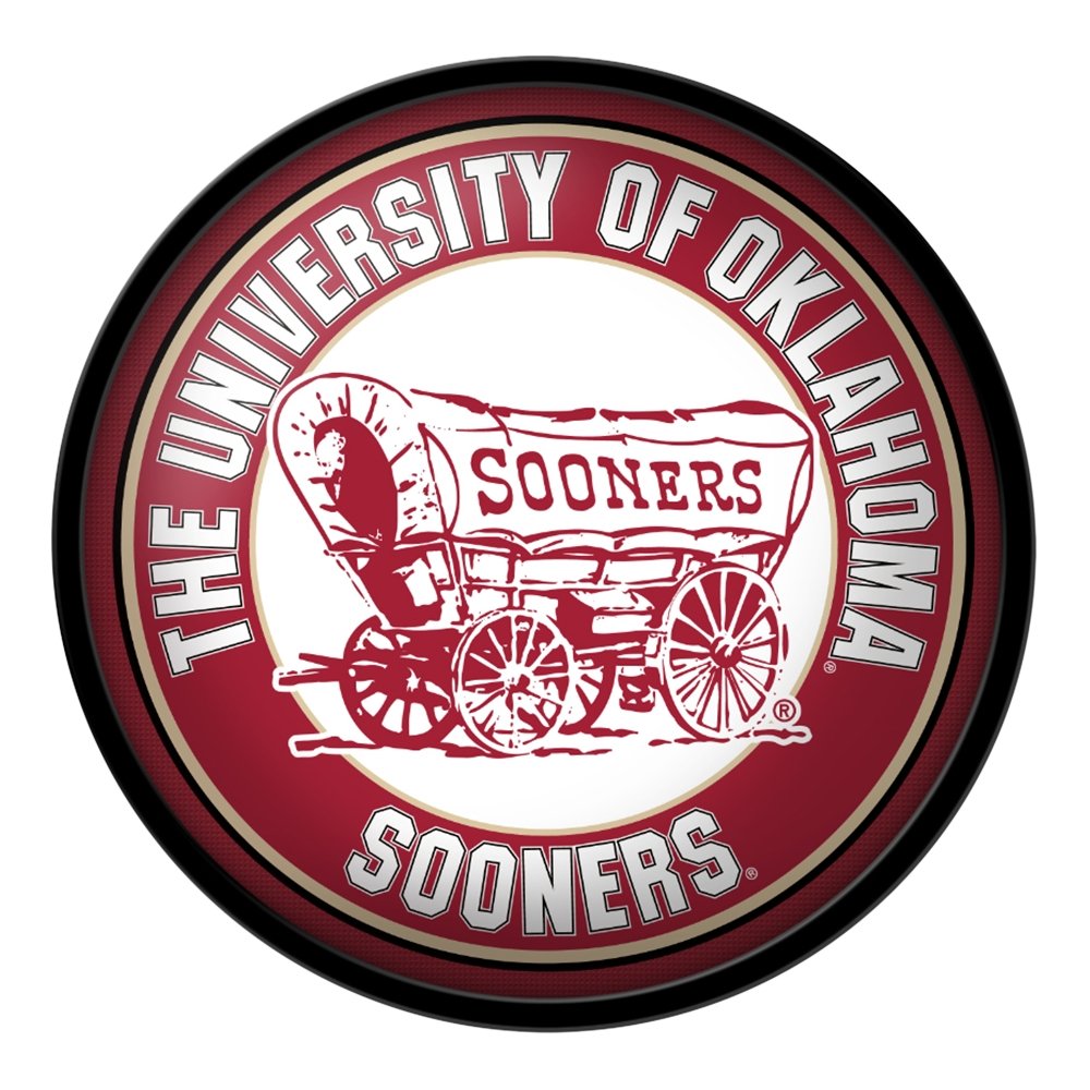 Oklahoma Sooners: Wagon - Modern Disc Wall Sign - The Fan-Brand