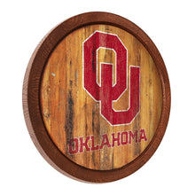 Load image into Gallery viewer, Oklahoma Sooners: Weathered &quot;Faux&quot; Barrel Top Sign - The Fan-Brand