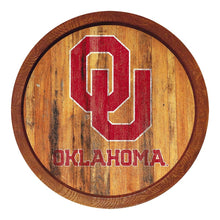 Load image into Gallery viewer, Oklahoma Sooners: Weathered &quot;Faux&quot; Barrel Top Sign - The Fan-Brand