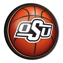 Load image into Gallery viewer, Oklahoma State Cowboys: Basketball - Round Slimline Lighted Wall Sign - The Fan-Brand