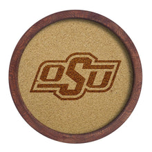 Load image into Gallery viewer, Oklahoma State Cowboys: &quot;Faux&quot; Barrel Framed Cork Board - The Fan-Brand