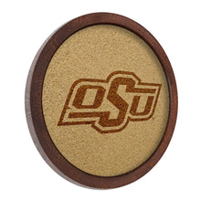 Load image into Gallery viewer, Oklahoma State Cowboys: &quot;Faux&quot; Barrel Framed Cork Board - The Fan-Brand
