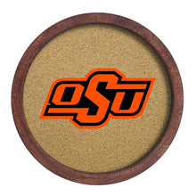 Load image into Gallery viewer, Oklahoma State Cowboys: &quot;Faux&quot; Barrel Framed Cork Board - The Fan-Brand