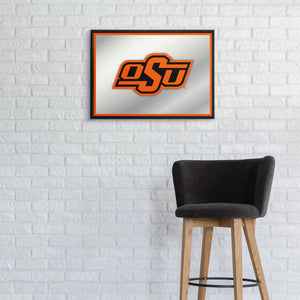 Oklahoma State Cowboys: Framed Mirrored Wall Sign - The Fan-Brand