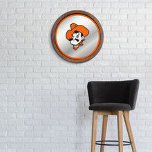 Load image into Gallery viewer, Oklahoma State Cowboys: Mascot - &quot;Faux&quot; Barrel Top Mirrored Wall Sign - The Fan-Brand