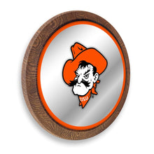 Load image into Gallery viewer, Oklahoma State Cowboys: Mascot - &quot;Faux&quot; Barrel Top Mirrored Wall Sign - The Fan-Brand