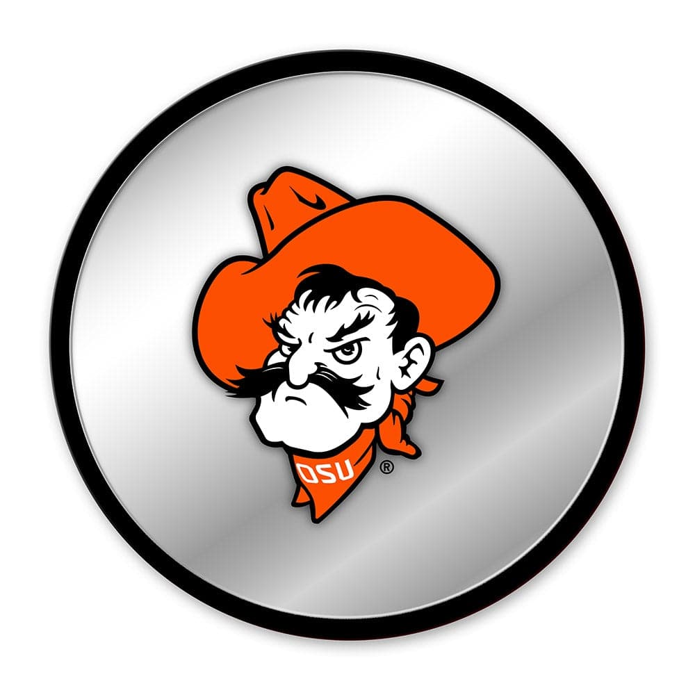 Oklahoma State Cowboys: Mascot - Modern Disc Mirrored Wall Sign - The Fan-Brand