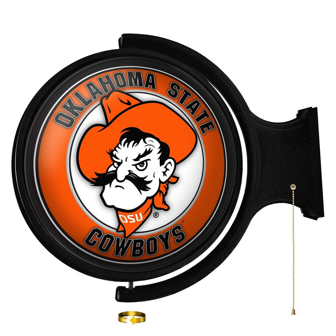 Oklahoma State Cowboys: Pete - Original Round Rotating Lighted Wall Sign - The Fan-Brand