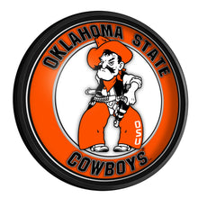 Load image into Gallery viewer, Oklahoma State Cowboys: Pistol Pete - Round Slimline Lighted Wall Sign - The Fan-Brand