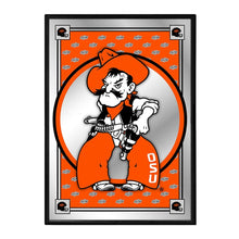 Load image into Gallery viewer, Oklahoma State Cowboys: Team Spirit, Mascot - Framed Mirrored Wall Sign - The Fan-Brand