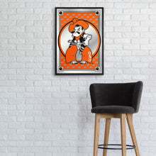 Load image into Gallery viewer, Oklahoma State Cowboys: Team Spirit, Mascot - Framed Mirrored Wall Sign - The Fan-Brand