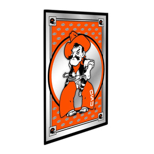 Oklahoma State Cowboys: Team Spirit, Mascot - Framed Mirrored Wall Sign - The Fan-Brand