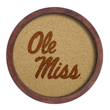 Load image into Gallery viewer, Ole Miss Rebels: &quot;Faux&quot; Barrel Framed Cork Board - The Fan-Brand
