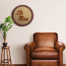 Load image into Gallery viewer, Ole Miss Rebels: &quot;Faux&quot; Barrel Framed Cork Board - The Fan-Brand