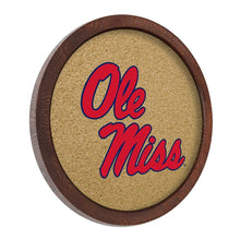 Load image into Gallery viewer, Ole Miss Rebels: &quot;Faux&quot; Barrel Framed Cork Board - The Fan-Brand