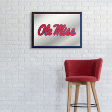 Load image into Gallery viewer, Ole Miss Rebels: Framed Mirrored Wall Sign - The Fan-Brand