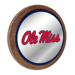 Ole Miss Rebels: Mirrored Barrel Top Mirrored Wall Sign - The Fan-Brand