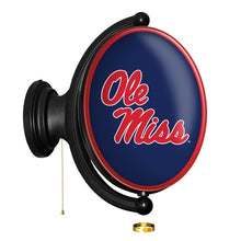 Load image into Gallery viewer, Ole Miss Rebels: Original Oval Rotating Lighted Wall Sign - The Fan-Brand