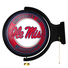 Load image into Gallery viewer, Ole Miss Rebels: Original Round Rotating Lighted Wall Sign - The Fan-Brand