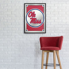 Load image into Gallery viewer, Ole Miss Rebels: Team Spirit, Stacked - Framed Mirrored Wall Sign - The Fan-Brand