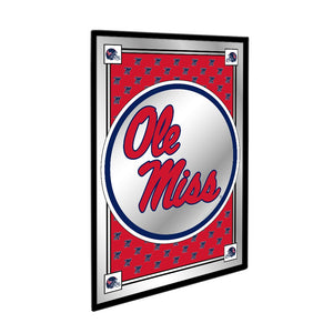 Ole Miss Rebels: Team Spirit, Stacked - Framed Mirrored Wall Sign - The Fan-Brand