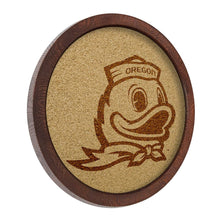 Load image into Gallery viewer, Oregon Ducks: Mascot - &quot;Faux&quot; Barrel Framed Cork Board - The Fan-Brand