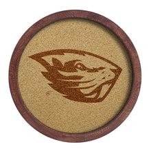 Load image into Gallery viewer, Oregon State Beavers: &quot;Faux&quot; Barrel Framed Cork Board - The Fan-Brand