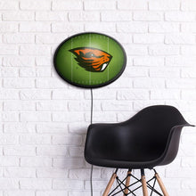 Load image into Gallery viewer, Oregon State Beavers: On the 50 - Oval Slimline Lighted Wall Sign - The Fan-Brand