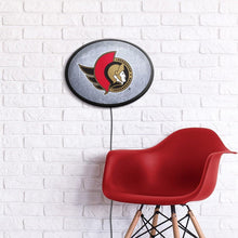 Load image into Gallery viewer, Ottawa Senators: Ice Rink - Oval Slimline Lighted Wall Sign - The Fan-Brand
