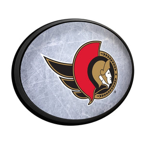 Ottawa Senators: Ice Rink - Oval Slimline Lighted Wall Sign - The Fan-Brand