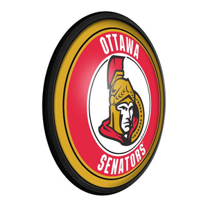 Ottawa Senators: Round Slimline Lighted Wall Sign - The Fan-Brand