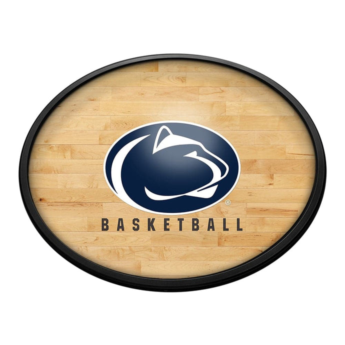 Penn State Nittany Lions: Hardwood - Oval Slimline Lighted Wall Sign - The Fan-Brand