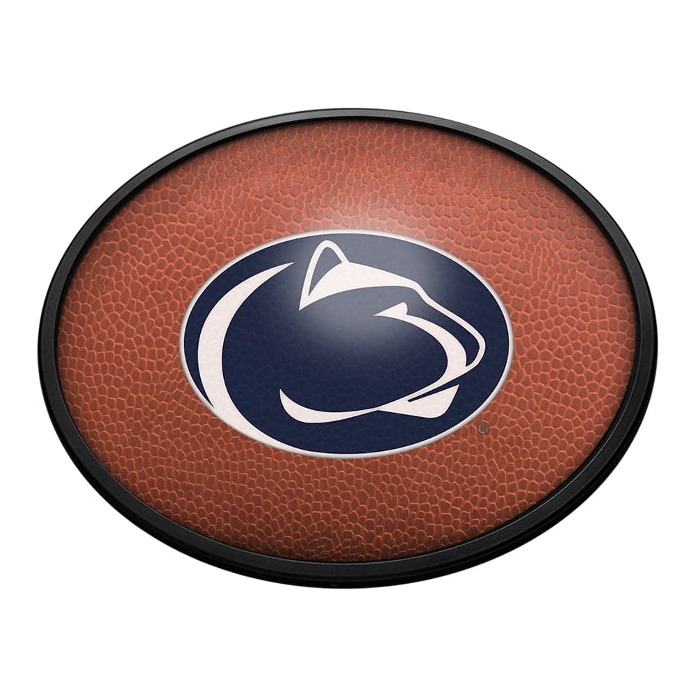Penn State Nittany Lions: Pigskin - Oval Slimline Lighted Wall Sign - The Fan-Brand