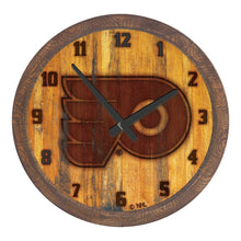 Load image into Gallery viewer, Philadelphia Flyers: Branded &quot;Faux&quot; Barrel Top Wall Clock - The Fan-Brand