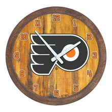 Load image into Gallery viewer, Philadelphia Flyers: &quot;Faux&quot; Barrel Top Wall Clock - The Fan-Brand