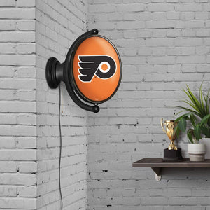 Philadelphia Flyers: Original Oval Rotating Lighted Wall Sign - The Fan-Brand
