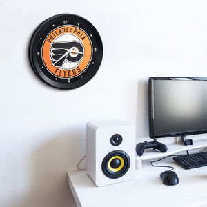 Philadelphia Flyers: Ribbed Frame Wall Clock - The Fan-Brand