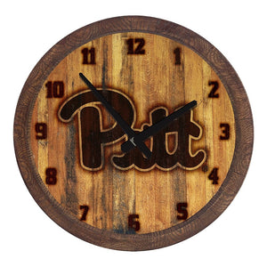 Pitt Panthers: Branded "Faux" Barrel Top Wall Clock - The Fan-Brand