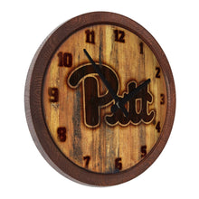 Load image into Gallery viewer, Pitt Panthers: Branded &quot;Faux&quot; Barrel Top Wall Clock - The Fan-Brand