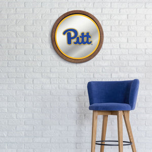 Pitt Panthers: "Faux" Barrel Top Mirrored Wall Sign - The Fan-Brand